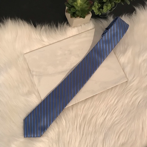 Chaps Blue Striped Tie - Picture 7 of 8